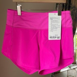 POW PINK SPEED UP LULULEMON SHORTS | NEW | Size 2 |